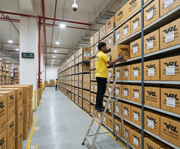 Warehousing project — secure storage facility management by VRL Logistics