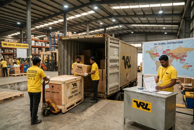 International relocation service with customs clearance and global shipping by VRL Logistics