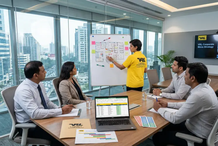 Corporate move planning and coordination by VRL Logistics dedicated office relocation managers