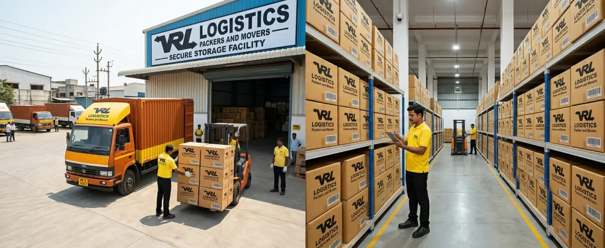 Warehousing and storage service — secure climate-monitored facilities with organized inventory by VRL Logistics